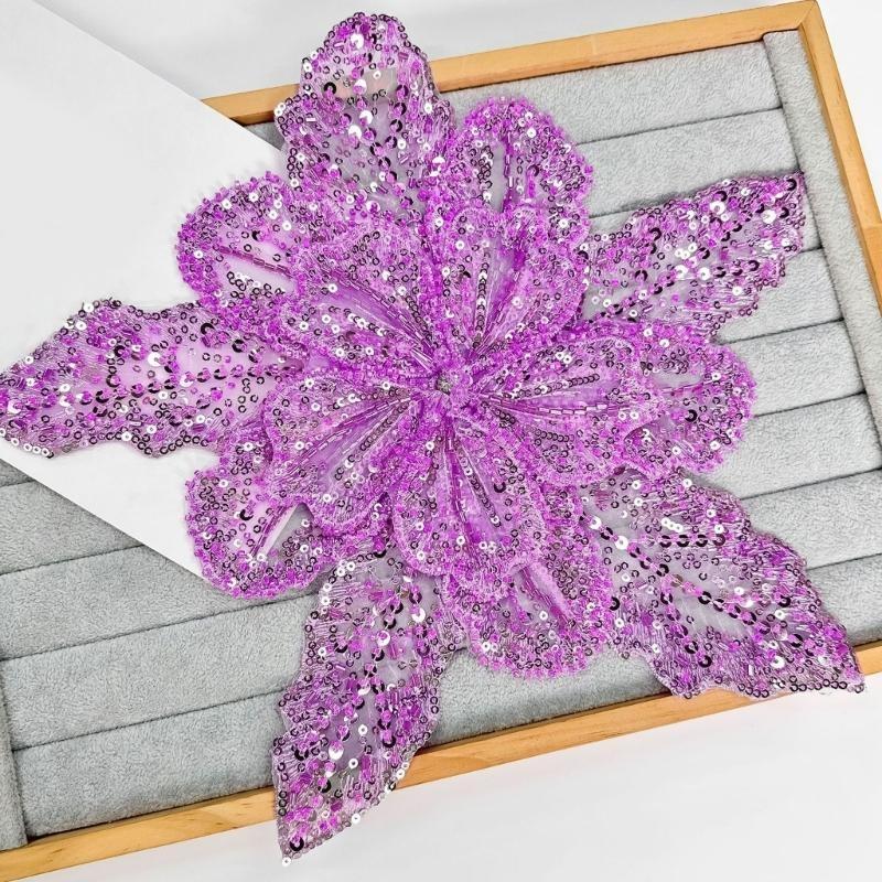 Applique Patch Flower - 39BD guarnição apliques flores lantejoulas para