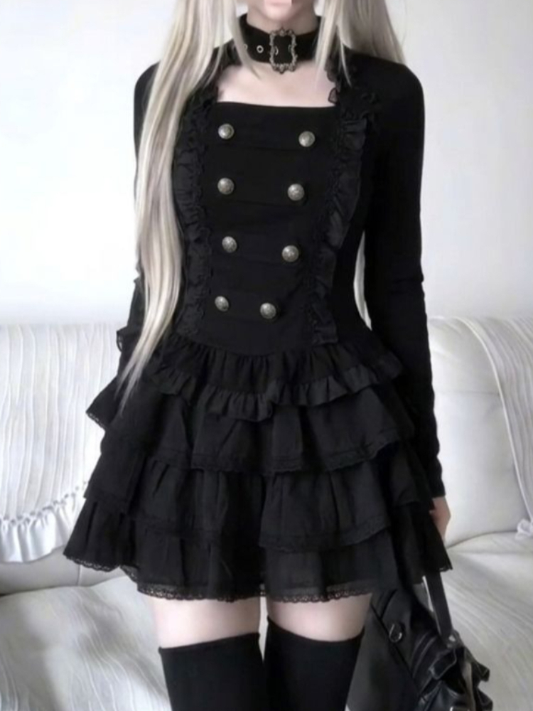 Elastic Lace Trim - Conjunto Gótico Harajuku Lolita de 2