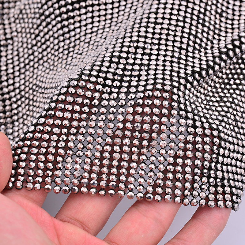 JUNAO-Preto Ouro Cristal Tecid - Hotfix Rhinestone Sheet avaliação e preço