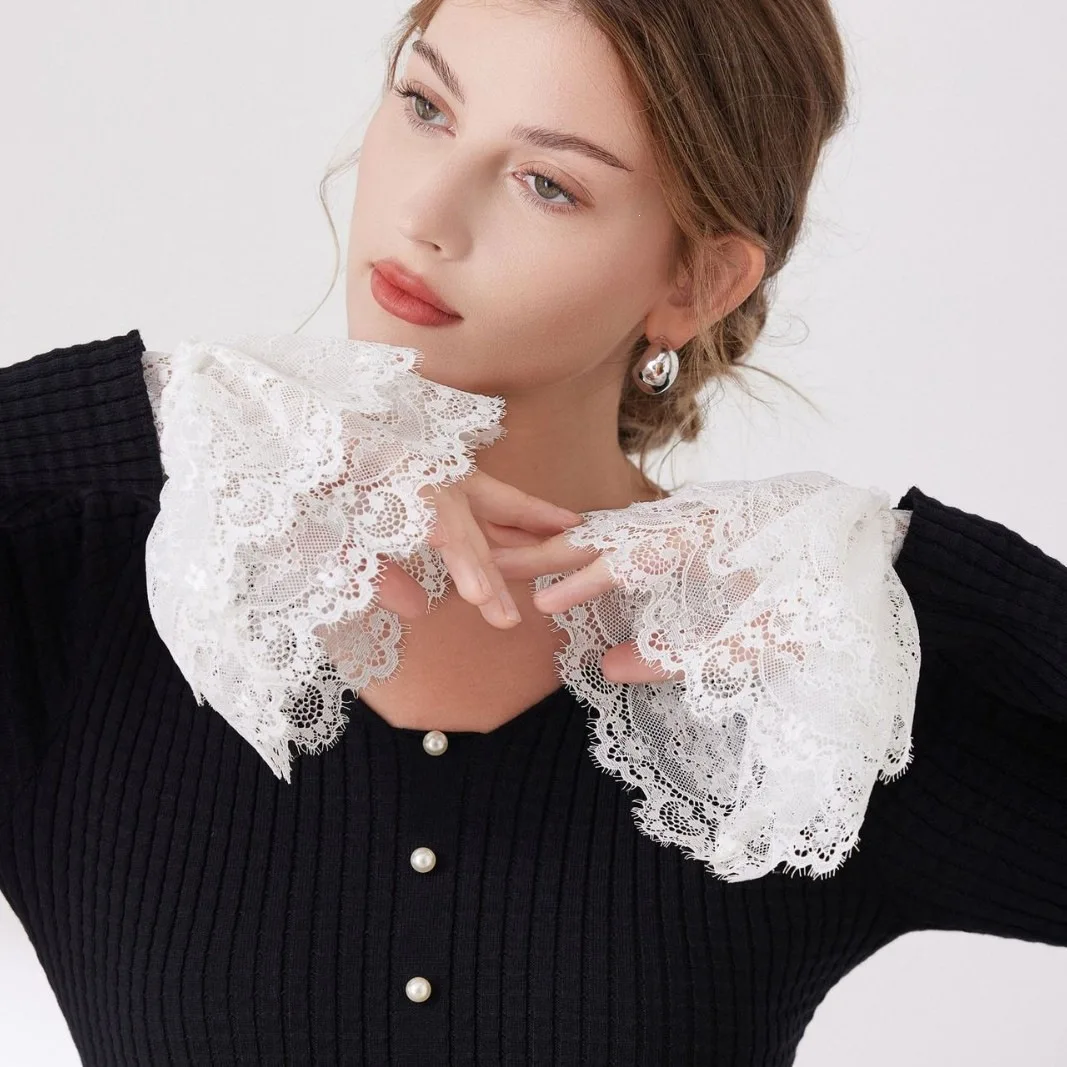 26 Mangas Falsas Removíveis Fe - Elastic Lace Trim avaliação e preço