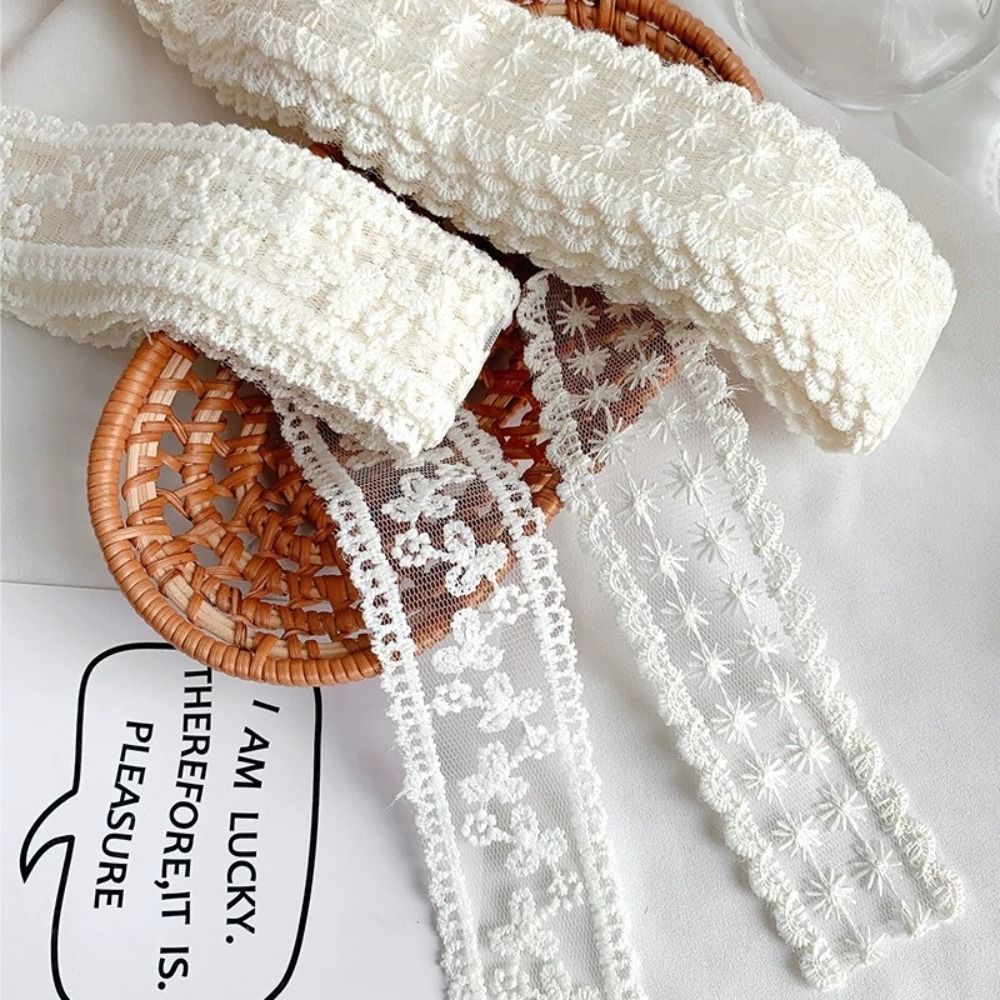 5 Jardas de Renda de Algodão P - Lace Ribbon Trim avaliação e preço
